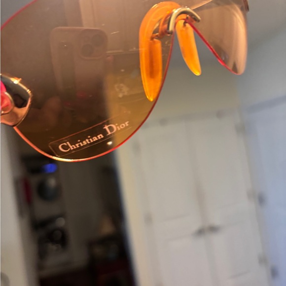 Christian DIOR Vintage PILOT 33Y 120 Orange Tinted Sunglasses Made in Austria - Picture 16 of 16